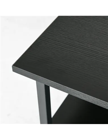 HOMCOM Three-Tier Steel Printer Stand, with Wheels - Black