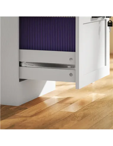 HOMCOM 2-Drawer Filing Cabinet with Lock - White