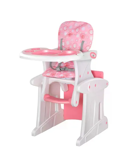 HOMCOM HDPE 3-in-1 Baby Booster High Chair Pink