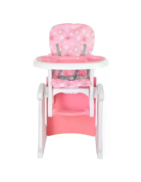 HOMCOM HDPE 3-in-1 Baby Booster High Chair Pink