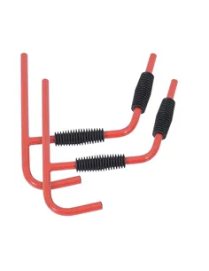 HOMCOM Kayak Canoe Heavy Duty Wall Mounted Storage Holder Rack Heavy Duty Storing Hangers Red
