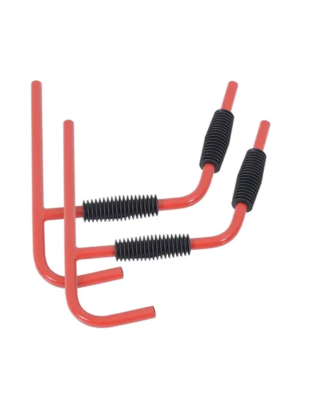 HOMCOM Kayak Canoe Heavy Duty Wall Mounted Storage Holder Rack Heavy Duty Storing Hangers Red