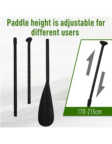 HOMCOM Inflatable Stand Up Paddle Board, 10' x 30" x 4", Non-Slip SUP, with ISUP Accessories, Hand Pump, 3 Fins, Adj Paddle for 