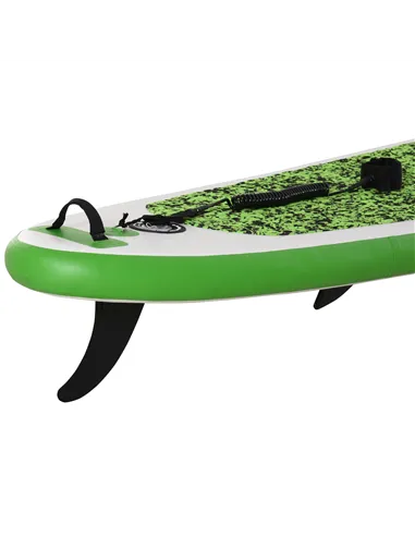 HOMCOM Inflatable Stand Up Paddle Board, 10' x 30" x 4", Non-Slip SUP, with ISUP Accessories, Hand Pump, 3 Fins, Adj Paddle for 