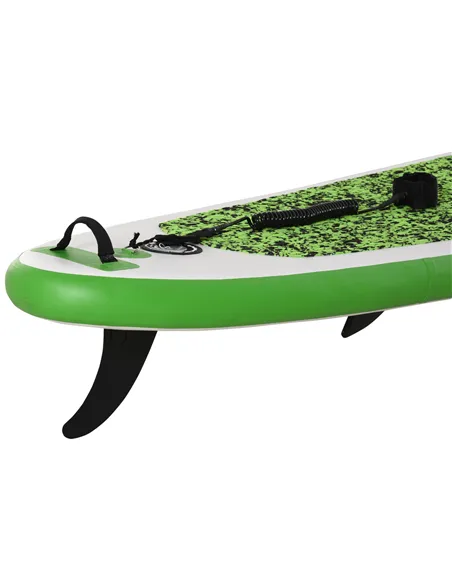 HOMCOM Inflatable Stand Up Paddle Board, 10' x 30" x 4", Non-Slip SUP, with ISUP Accessories, Hand Pump, 3 Fins, Adj Paddle for 