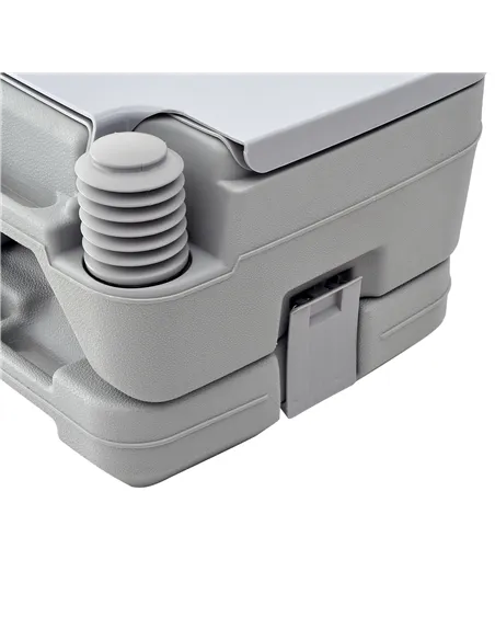 HOMCOM 10L Portable Toilet for Adults, Outdoor Camping Toilet with 2 Detachable Tanks & Push-button Operation, Compact Outdoor T