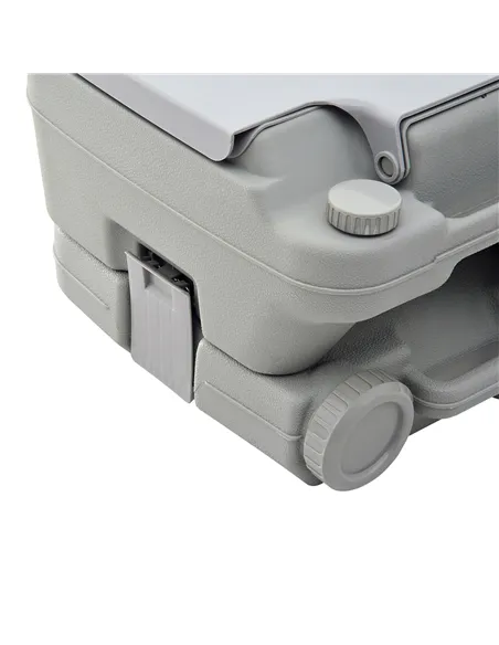 HOMCOM 10L Portable Toilet for Adults, Outdoor Camping Toilet with 2 Detachable Tanks & Push-button Operation, Compact Outdoor T