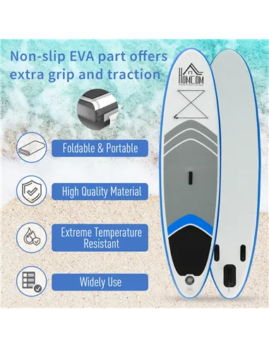 HOMCOM Stand Up Paddle Board SUP Accessory Carry Bag Adj Paddle Pump Leash Inflatable Paddle Board