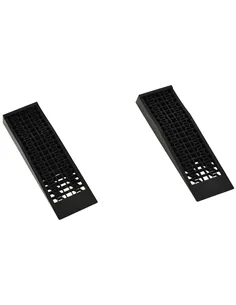 HOMCOM Pair of 2 Low Entrance Plastic Curb Ramps Anti-Slip Surface 3 Ton Capacity Garage Workshop Cars SUVs Small Vans