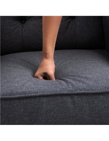 HOMCOM Recliner Armchair, Vintage Reclining Chair with Nail Head Trim, Wingback Chair with Button Tufted Back and Footrest, for 