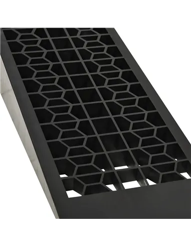 HOMCOM Pair of 2 Low Entrance Plastic Curb Ramps Anti-Slip Surface 3 Ton Capacity Garage Workshop Cars SUVs Small Vans