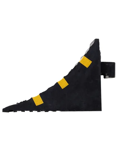 HOMCOM 2 PCs Rubber Wheel Chocks Heavy Duty Blocks for Vehicles, Cars, Caravan, Trailer with Handle 25L x 16W x 19H cm