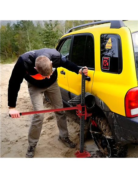 HOMCOM 3 Tonne Farm Jack, 48" High Lift Jack for 4x4 Tractors Trucks Agricultural Lifting, Red