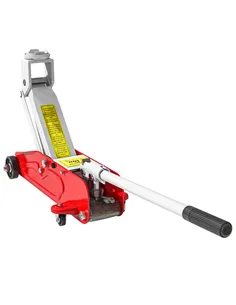 HOMCOM Low Profile Jack, 2 Ton Hydraulic Car Jack for Car Trailer Garage Tyre Repair, Red