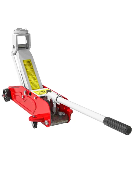HOMCOM Low Profile Jack, 2 Ton Hydraulic Car Jack for Car Trailer Garage Tyre Repair, Red