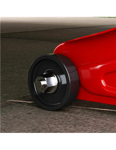 HOMCOM Low Profile Jack, 2 Ton Hydraulic Car Jack for Car Trailer Garage Tyre Repair, Red