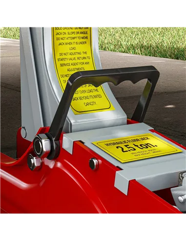 HOMCOM Low Profile Jack, Hydraulic Racing Floor Jack, 8-38cm Lifting Range, 2.5 Ton Capacity, Red