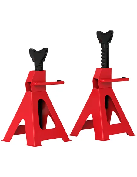 HOMCOM Axle Stands 2 Ton Car Jack Stands Pack of 2, 28-42.5 cm Height Adjustable Support Jack Stand, Heavy Duty Car Lift Tool fo