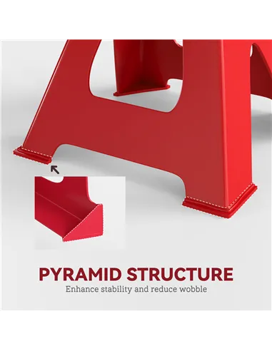 HOMCOM Axle Stands 2 Ton Car Jack Stands Pack of 2, 28-42.5 cm Height Adjustable Support Jack Stand, Heavy Duty Car Lift Tool fo