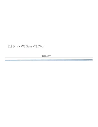 HOMCOM 6FT Modern Sliding Barn Door Closet Hardware Track Kit Track System Unit for Single Wooden Door