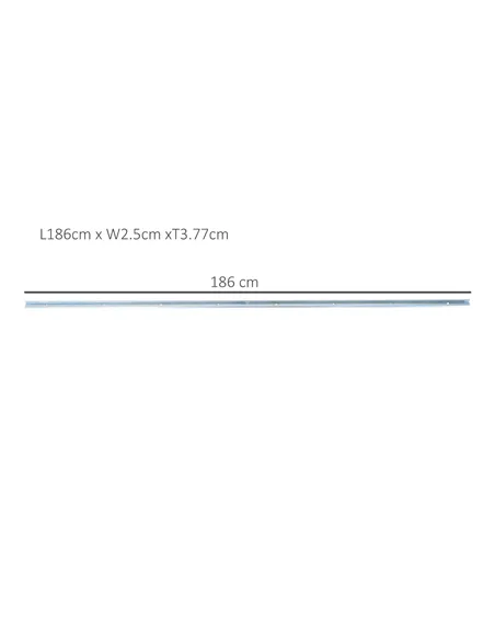 HOMCOM 6FT Modern Sliding Barn Door Closet Hardware Track Kit Track System Unit for Single Wooden Door