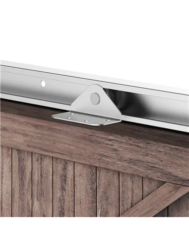 HOMCOM 6FT Modern Sliding Barn Door Closet Hardware Track Kit Track System Unit for Single Wooden Door