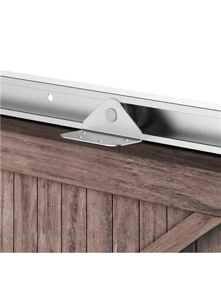 HOMCOM 6FT Modern Sliding Barn Door Closet Hardware Track Kit Track System Unit for Single Wooden Door