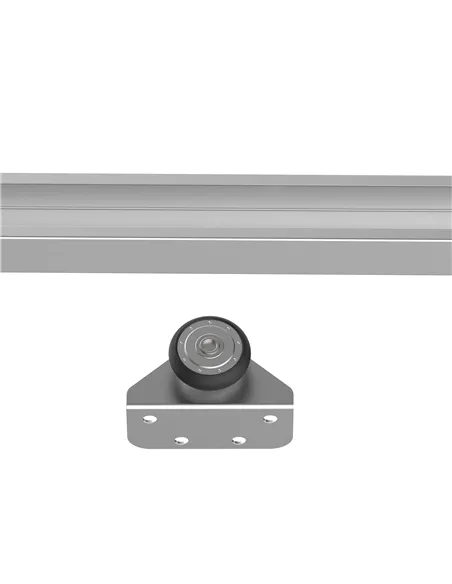 HOMCOM 6FT Modern Sliding Barn Door Closet Hardware Track Kit Track System Unit for Single Wooden Door