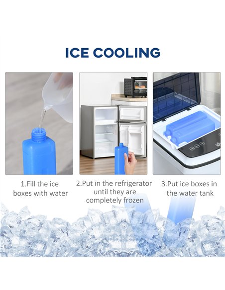 HOMCOM 3-in-1 Evaporative Air Cooler with 4L Water Tank, Portable Fan Cooler with Automatic Oscillation, Timer, Remote, White