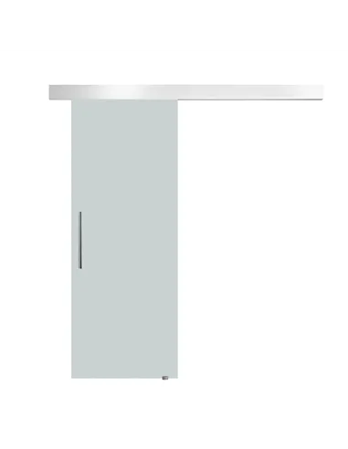 HOMCOM 90cm Modern Sliding Door Set Kit w/ Frosted Glass Door Aluminium Rail Opaque Home Decoration DIY Office Style