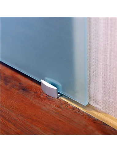 HOMCOM 90cm Modern Sliding Door Set Kit w/ Frosted Glass Door Aluminium Rail Opaque Home Decoration DIY Office Style