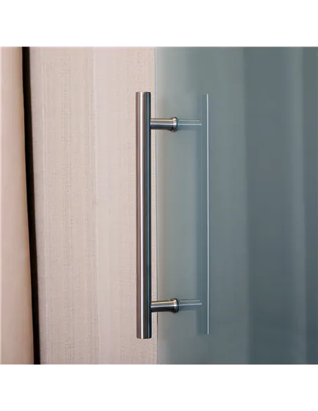 HOMCOM 90cm Modern Sliding Door Set Kit w/ Frosted Glass Door Aluminium Rail Opaque Home Decoration DIY Office Style