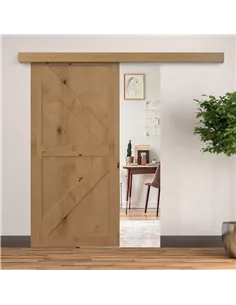 HOMCOM 6.5FT/2000mm Modern Sliding Barn Door Closet Hardware Track Kit Aluminium Track System Unit For Single Wooden Door 2