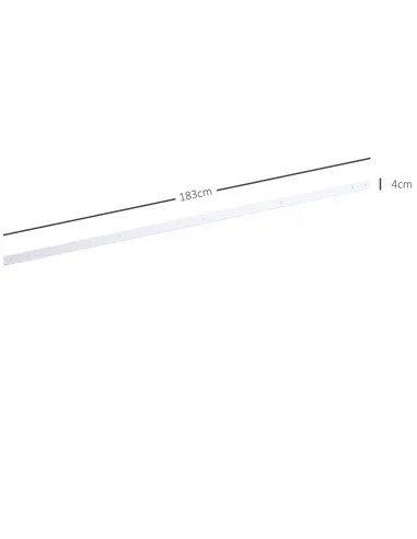 HOMCOM 6FT Rustic Interior Sliding Barn Door Mounting Hardware Kit - White