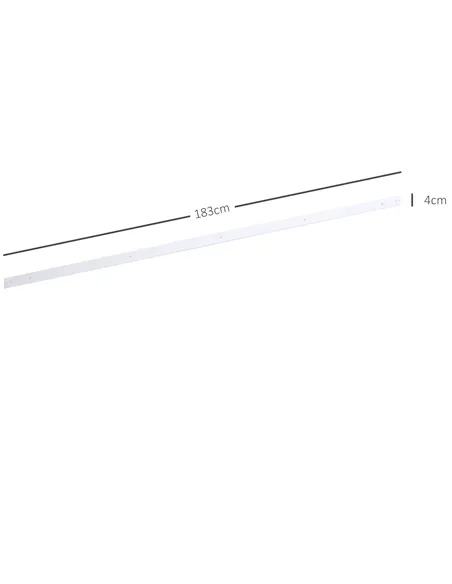HOMCOM 6FT Rustic Interior Sliding Barn Door Mounting Hardware Kit - White