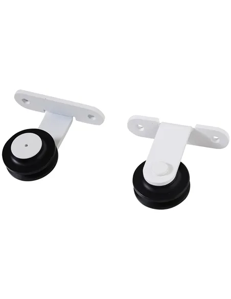 HOMCOM 6FT Rustic Interior Sliding Barn Door Mounting Hardware Kit - White