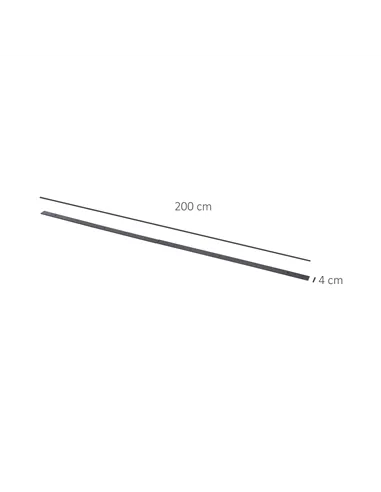 HOMCOM 6.6FT Carbon Steel Sliding Door Kits Barn Hardware Closet Set Antique Style Track System For Single Wooden Door