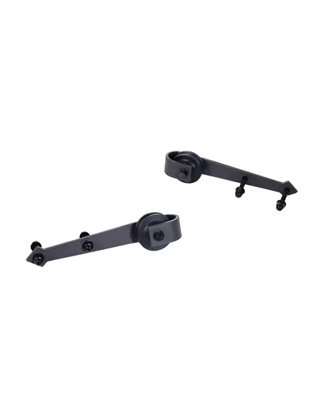 HOMCOM 6.6FT Carbon Steel Sliding Door Kits Barn Hardware Closet Set Antique Style Track System For Single Wooden Door