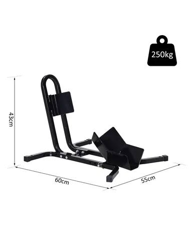 HOMCOM Metal Motorcycle Motorbike Wheel Chock Locking Stand System 17”,19”,21”/43,48,51 Cm Front Wheels Steel Adjustable Fixing 