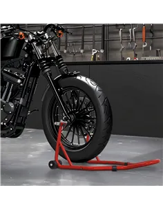 HOMCOM Front Motorcycle Paddock Stand Motorbike Stand with Anti-Slip Mat, U-Shaped and L-Shaped Adapters, 200 kg Capacity, for 1 2
