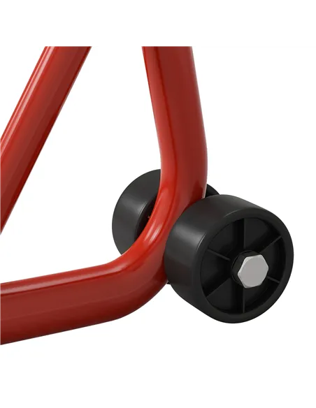 HOMCOM Front Motorcycle Paddock Stand Motorbike Stand with Anti-Slip Mat, U-Shaped and L-Shaped Adapters, 200 kg Capacity, for 1