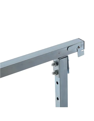 HOMCOM Set of 2 Adjustable Telescopic Builders Trestle, DIY Steel Work Bench Carpenter, Folding Saw Horse Tools Black