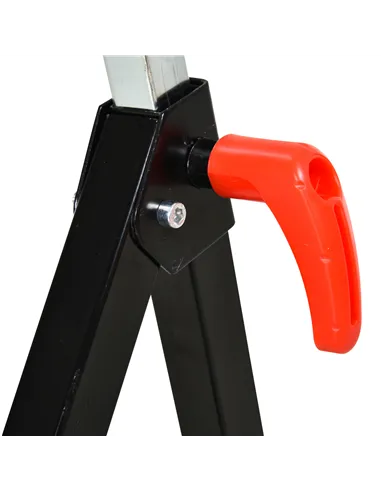 HOMCOM Folding Roller Stand, Material Support Pedestal with Ball Bearing Roller Height Adjustable Portable, Metal Construction, 