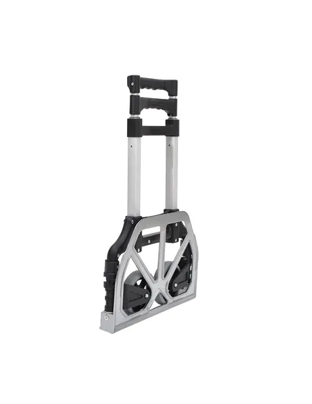 HOMCOM Aluminium Folding Hand Truck Trolley, Heavy Duty Foldable Sack Cart with Adjustable Telescoping Handle, 70KG Load Capacit