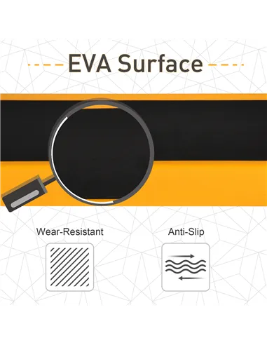 HOMCOM 2PCS Saw Horse Twin Pack Folding Workbench Metal Trestle Stands with Non-slip EVA Surface for Sawing Work Max Load 125kg