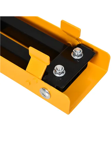 HOMCOM 2PCS Saw Horse Twin Pack Folding Workbench Metal Trestle Stands with Non-slip EVA Surface for Sawing Work Max Load 125kg