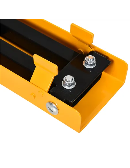 HOMCOM 2PCS Saw Horse Twin Pack Folding Workbench Metal Trestle Stands with Non-slip EVA Surface for Sawing Work Max Load 125kg