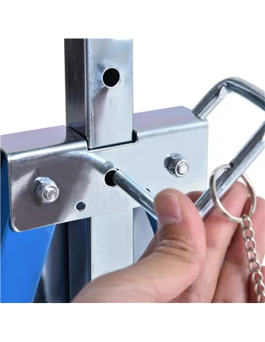 HOMCOM Set of 2 Adjustable Telescopic Builders Trestle, DIY Steel Work Bench Carpenter, Folding Saw Horse Tools Blue