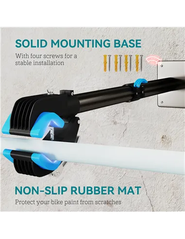 HOMCOM Bike Repair Stand, with Adjustable Clamp, Black