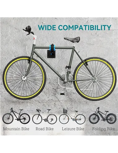 HOMCOM Bike Repair Stand, with Adjustable Clamp, Black